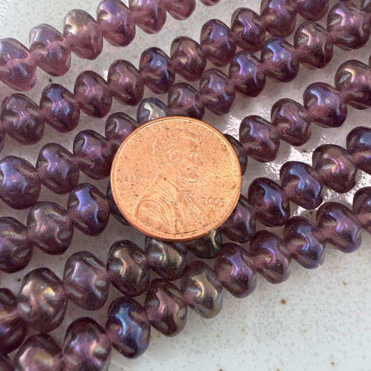 Amethyst AB Twisted Rondell
