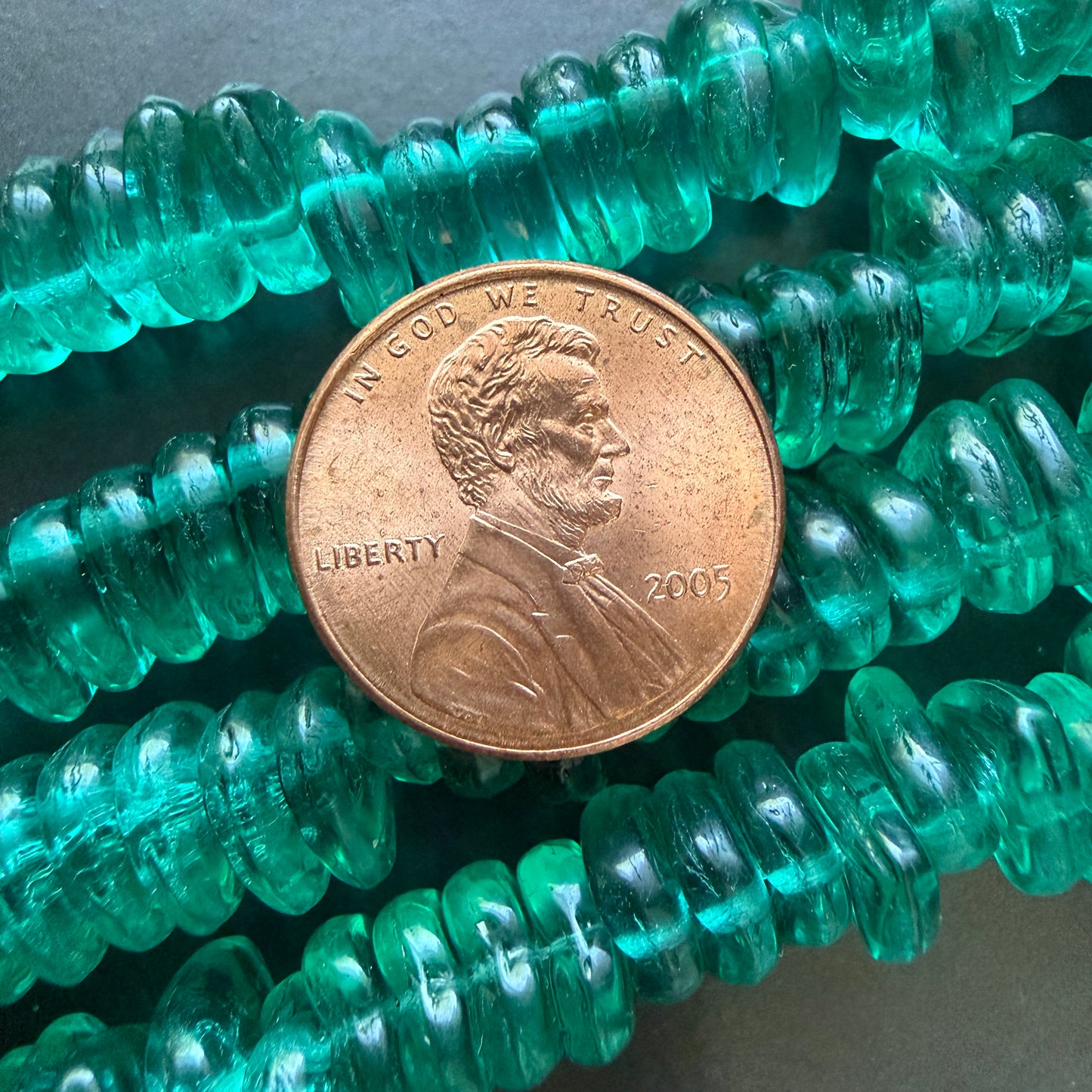 Transparent Medium Emerald Green Leaf