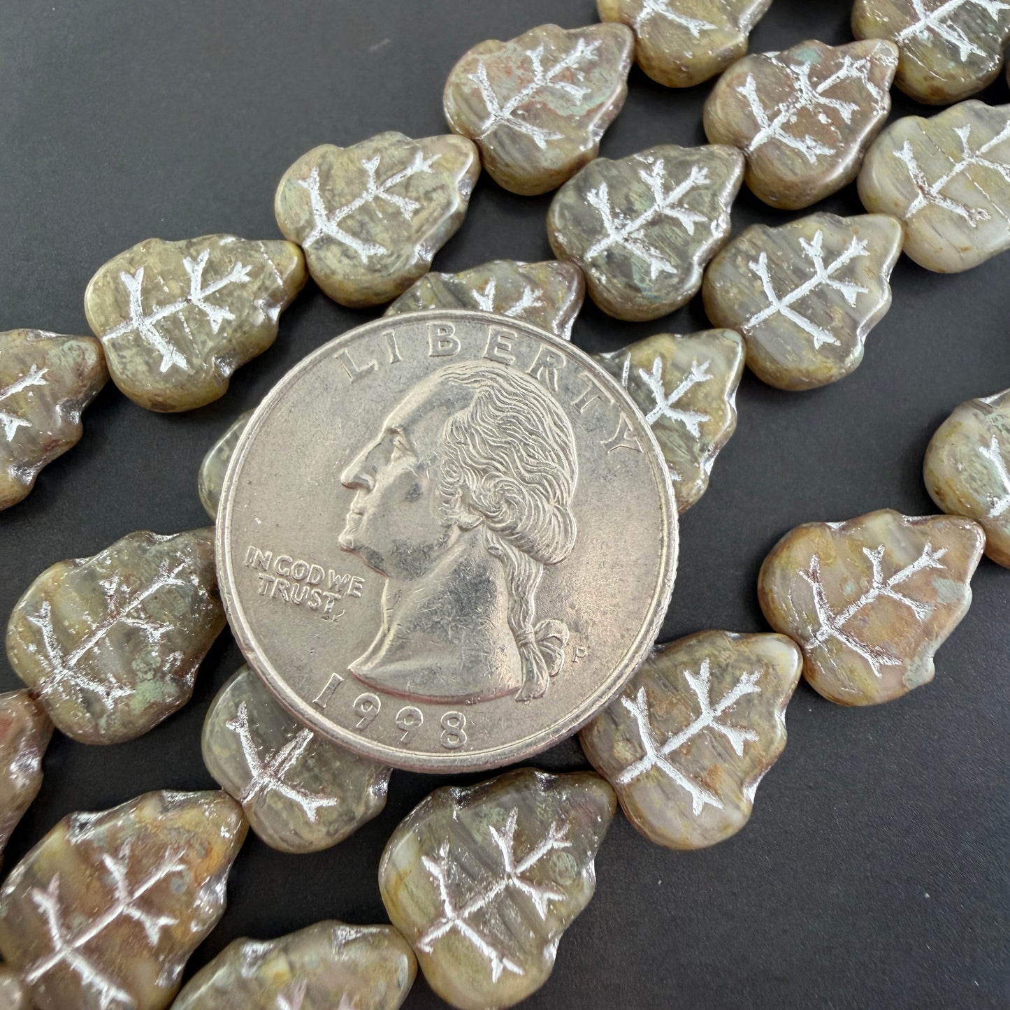Sage/Taupe Silver Wash Leaf