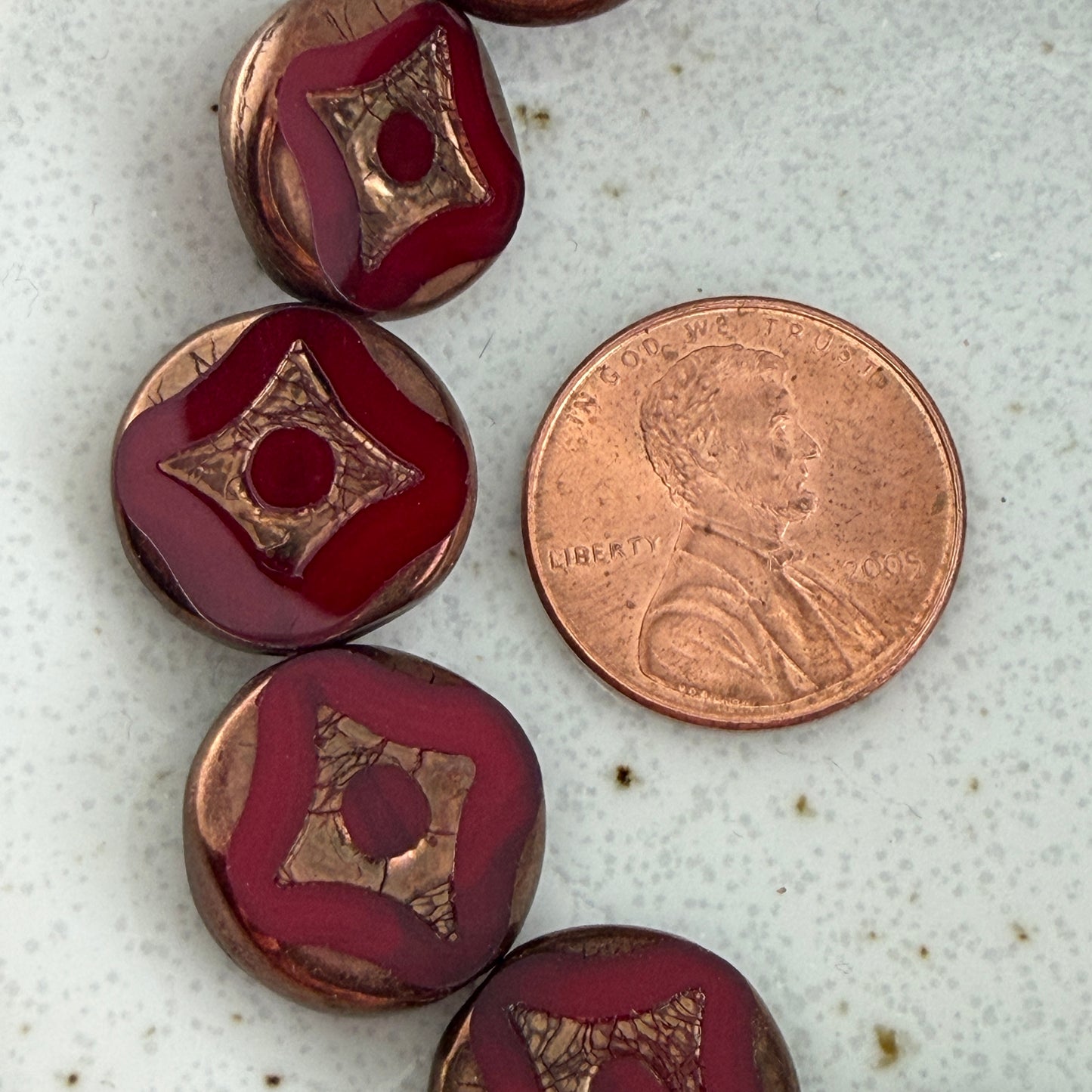 Red/Bronze Diamond Table Cut Disc