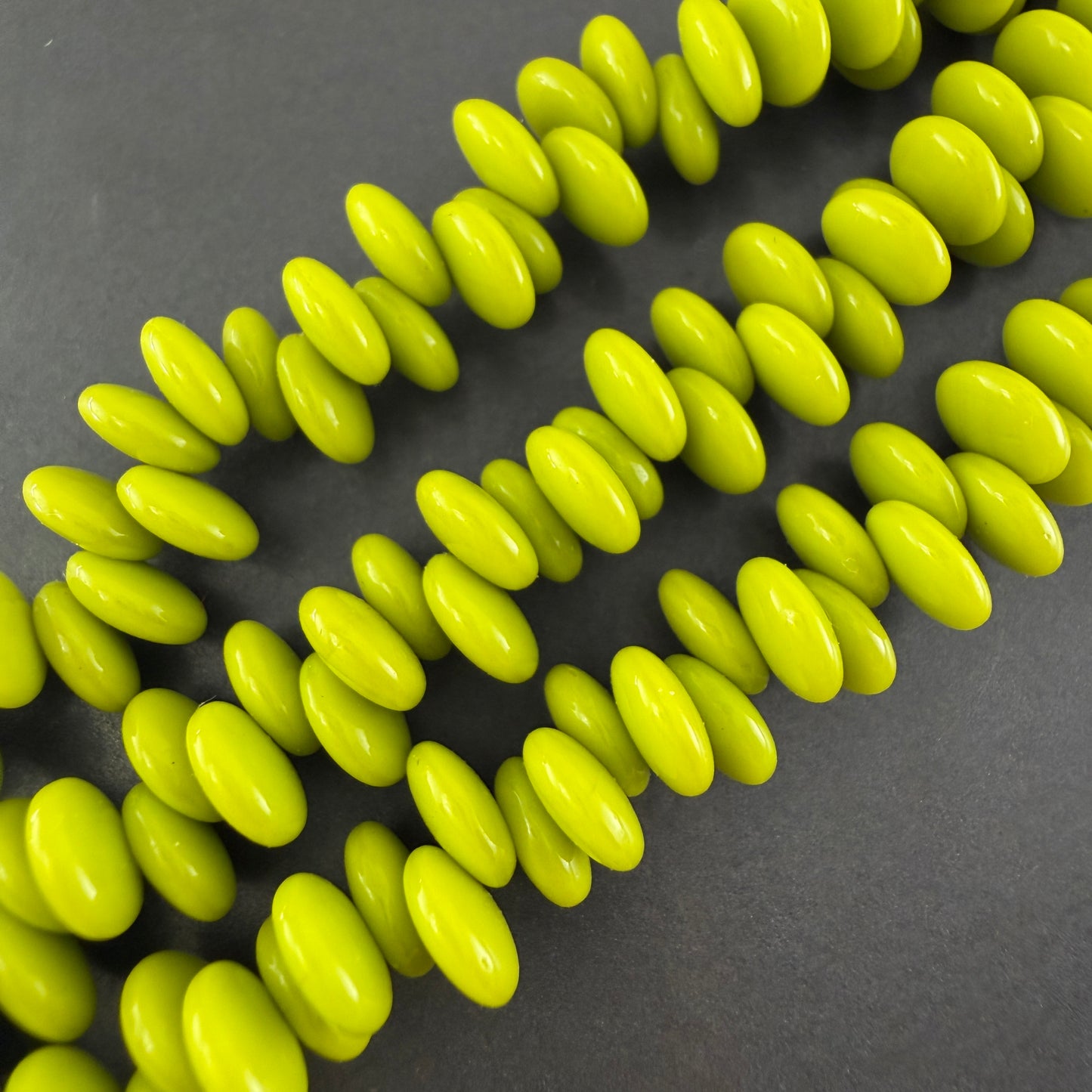 Avocado Lentil Bead, 6mm, 96 Beads