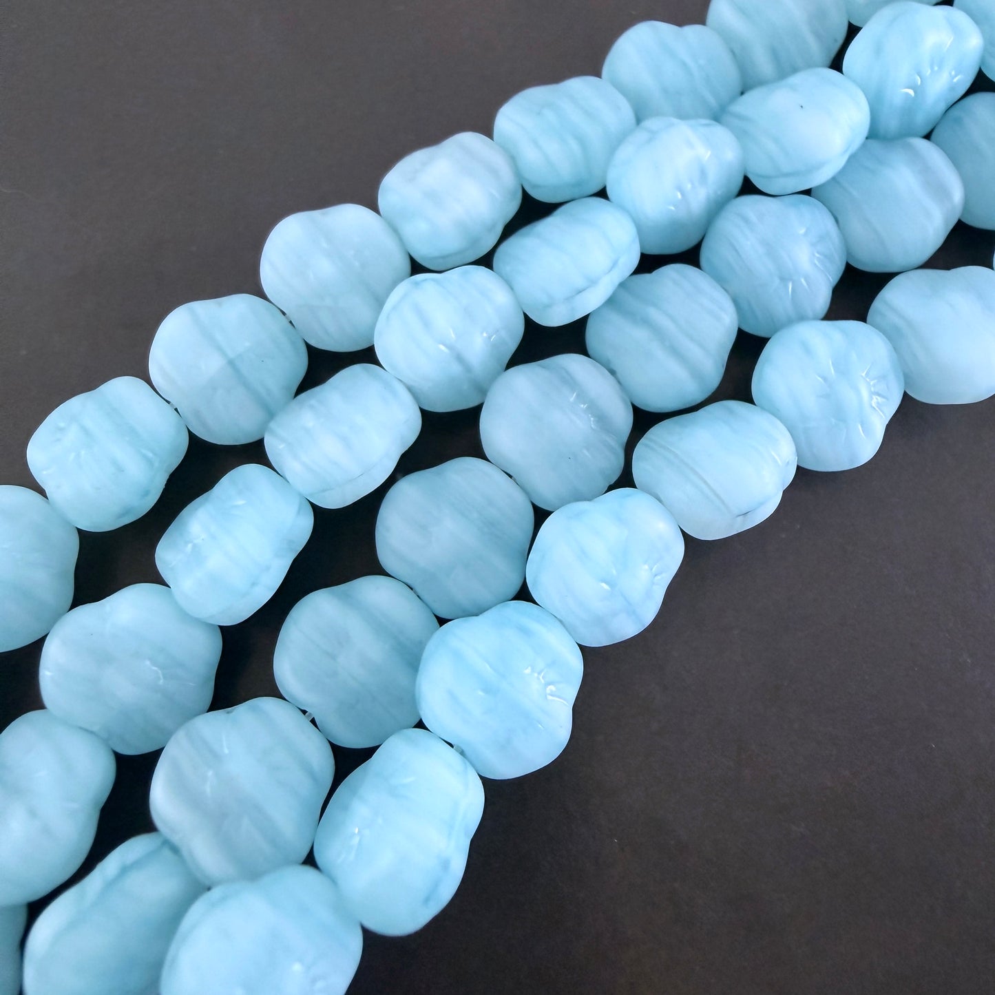 Light Blue and White Pansy 9mm