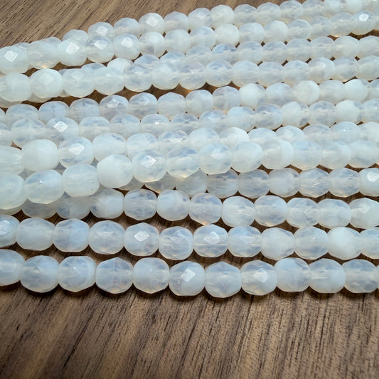 6mm White Opal Fire Polish