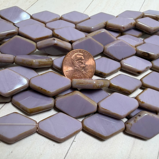 Light Purple Diamond with Travertine Edge 20mm