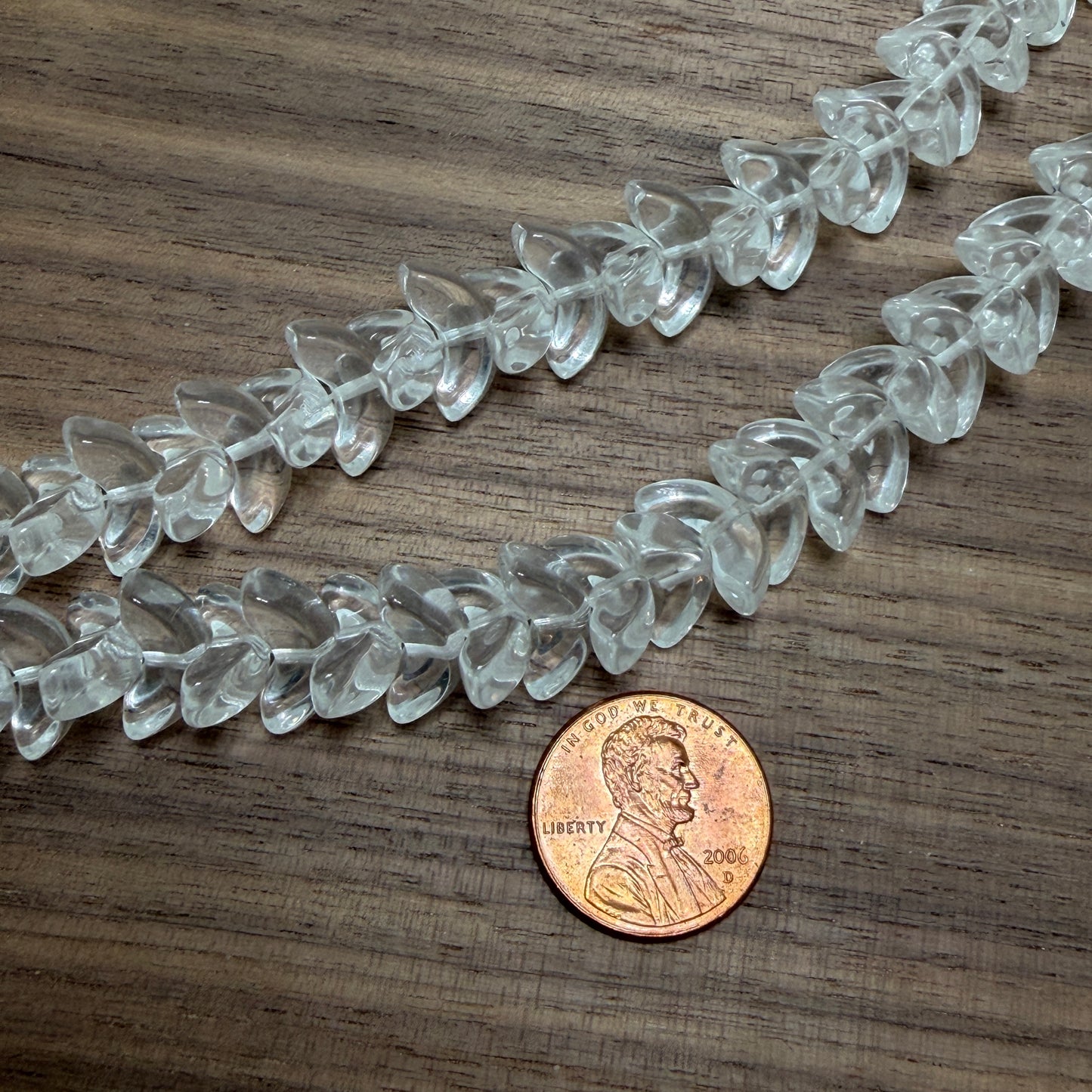Crystal Angel Wing, 14mm, 40 Beads