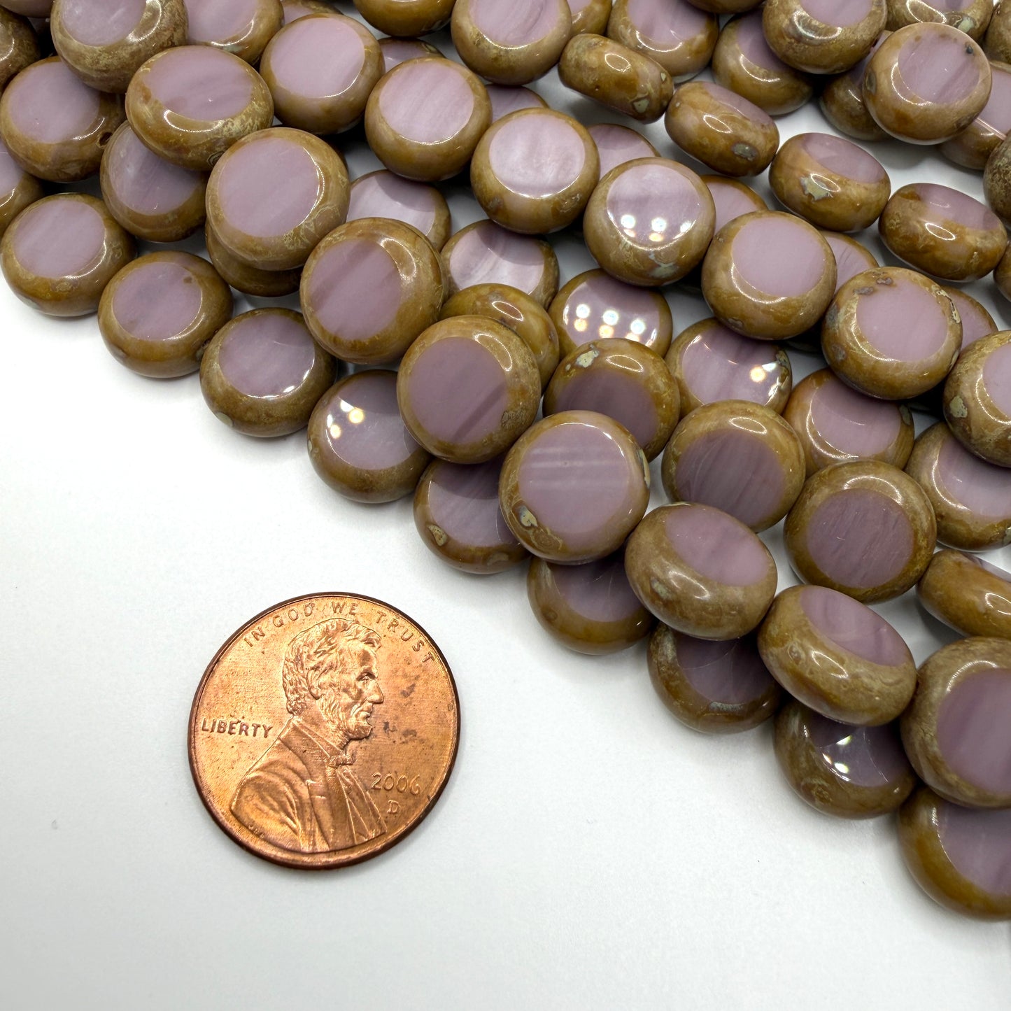 Light Purple Travertine Table Cut Disc