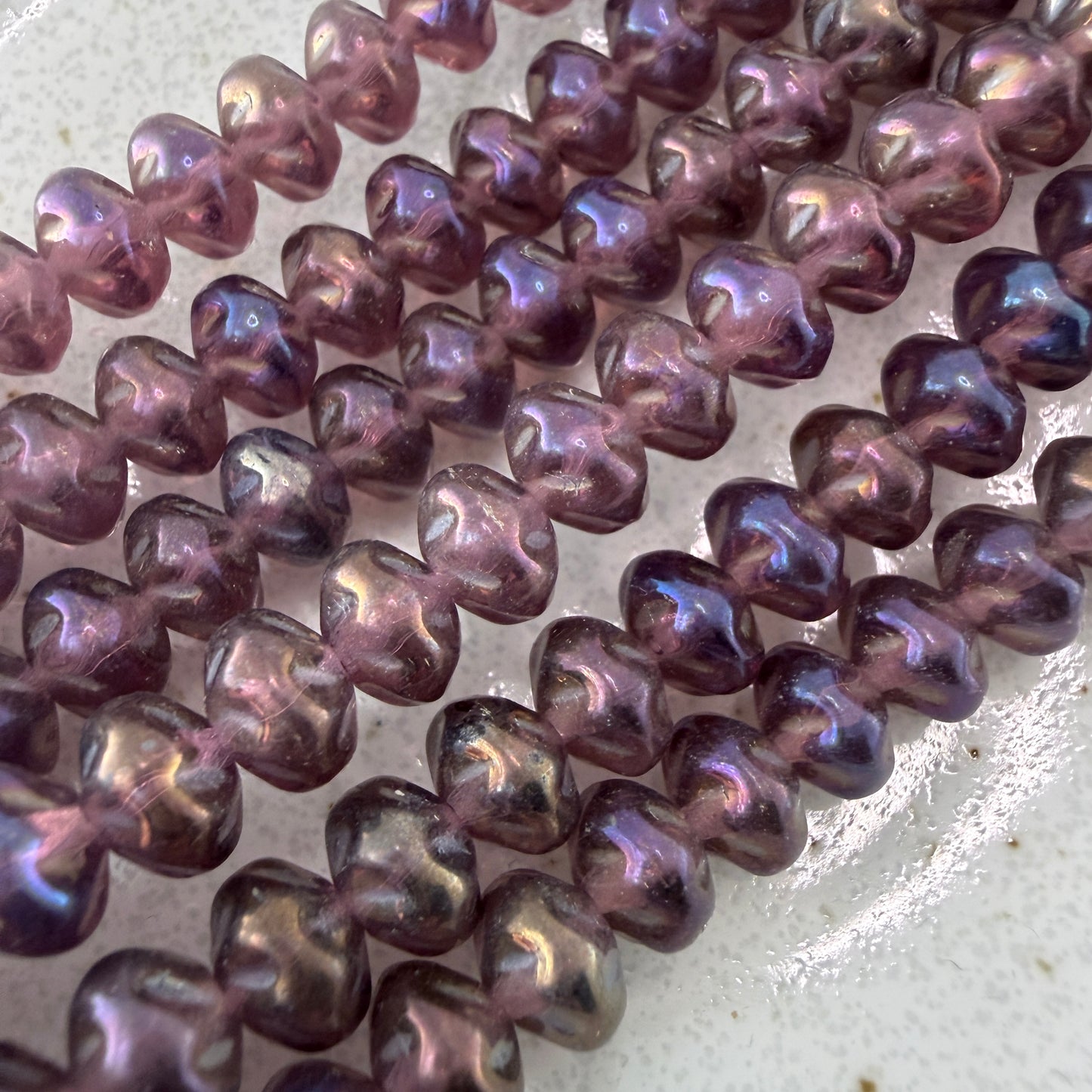 Amethyst AB Twisted Rondell