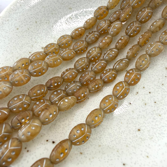 Honey Beige Silver Wash Ladybug