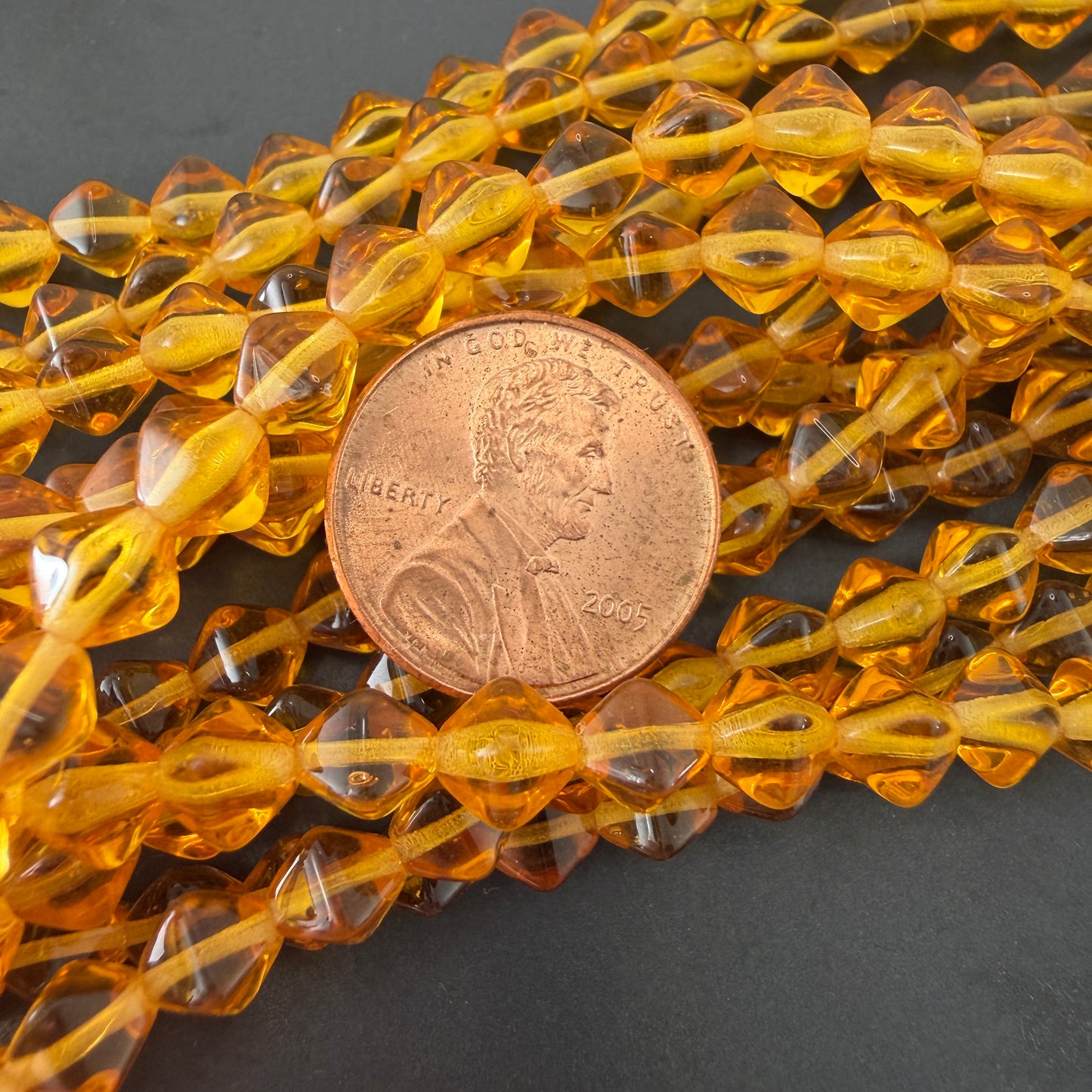 Transparent Topaz 6mm Bicone