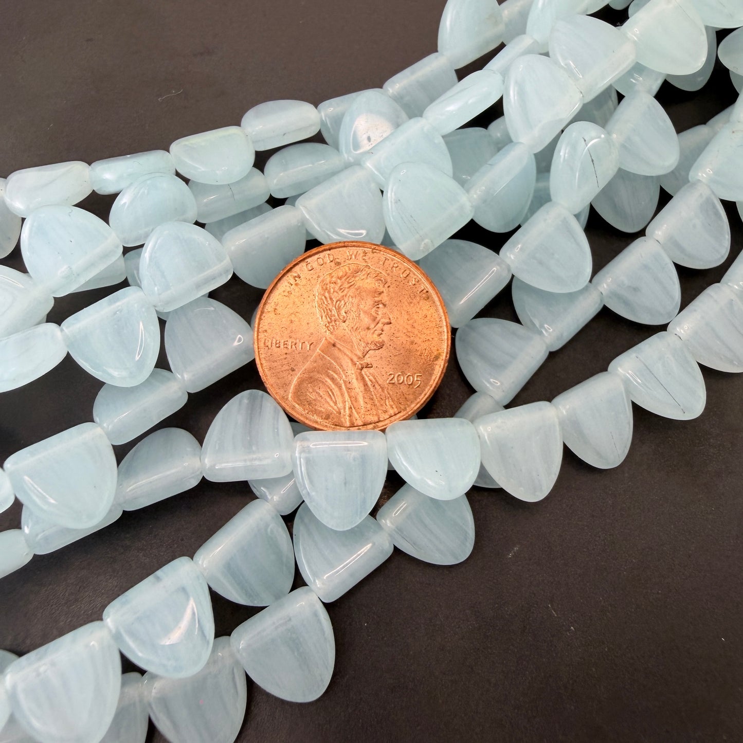 Light Blue Triangle Drop 9mm