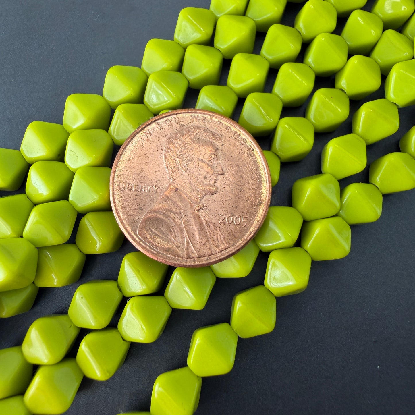 Chartreuse 6mm Bicone