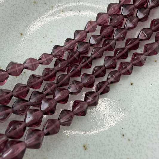 Transparent Dark Amethyst 6mm Bicone