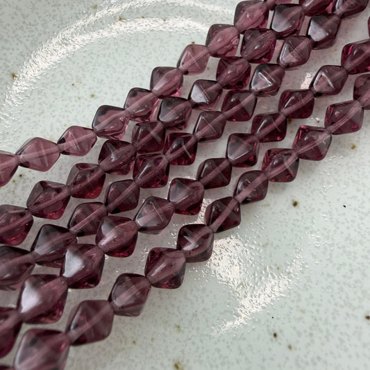 Transparent Dark Amethyst 6mm Bicone
