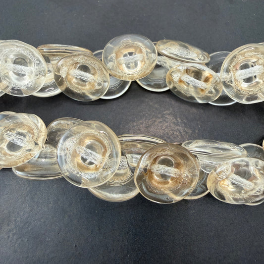 Crystal Light Golden Luster Button Bead