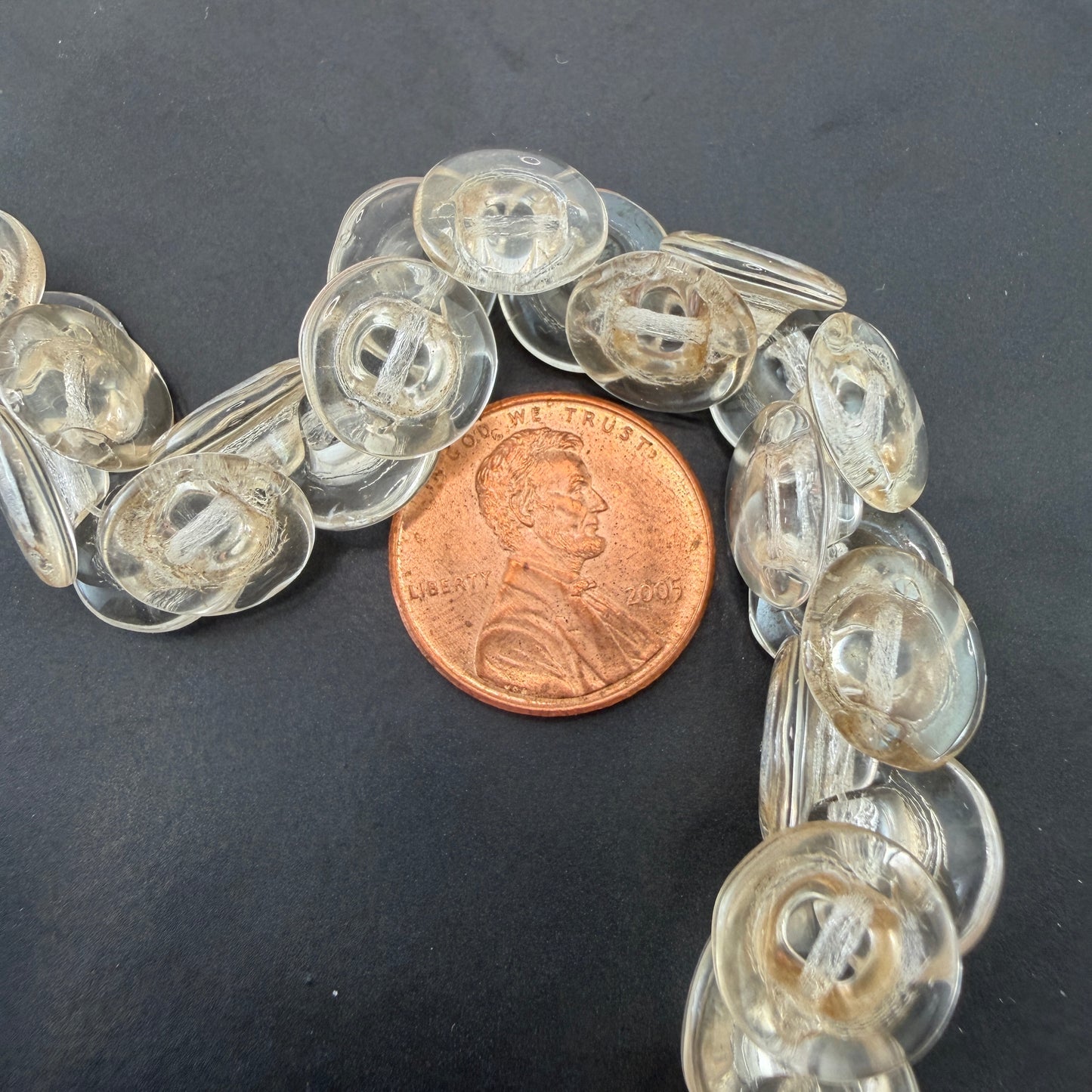 Crystal Light Golden Luster Button Bead
