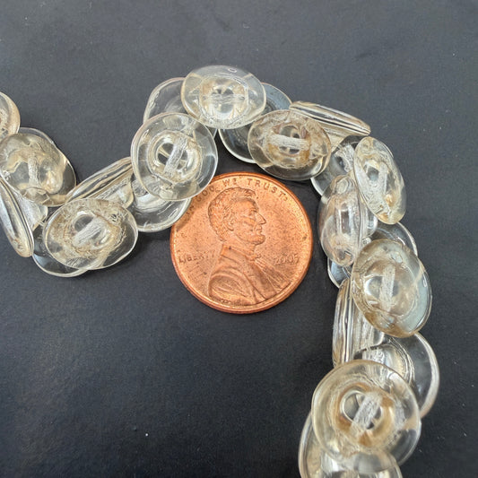 Crystal Light Golden Luster Button Bead