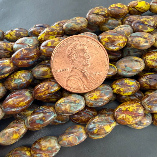 Yellow Travertine Twisted Oval