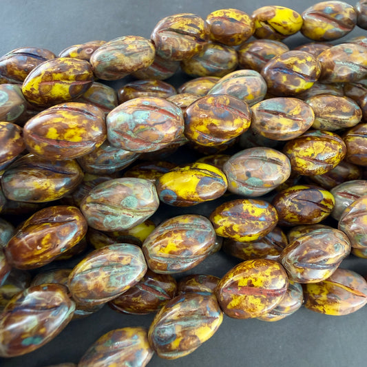 Yellow Travertine Twisted Oval