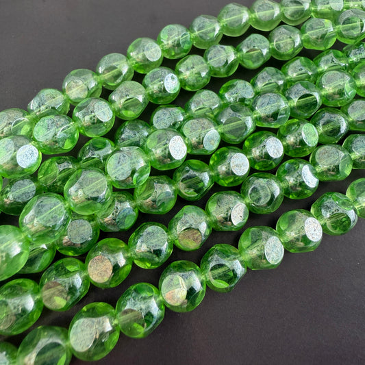 Transparent Peridot Luster Table Cut 8mm Druk