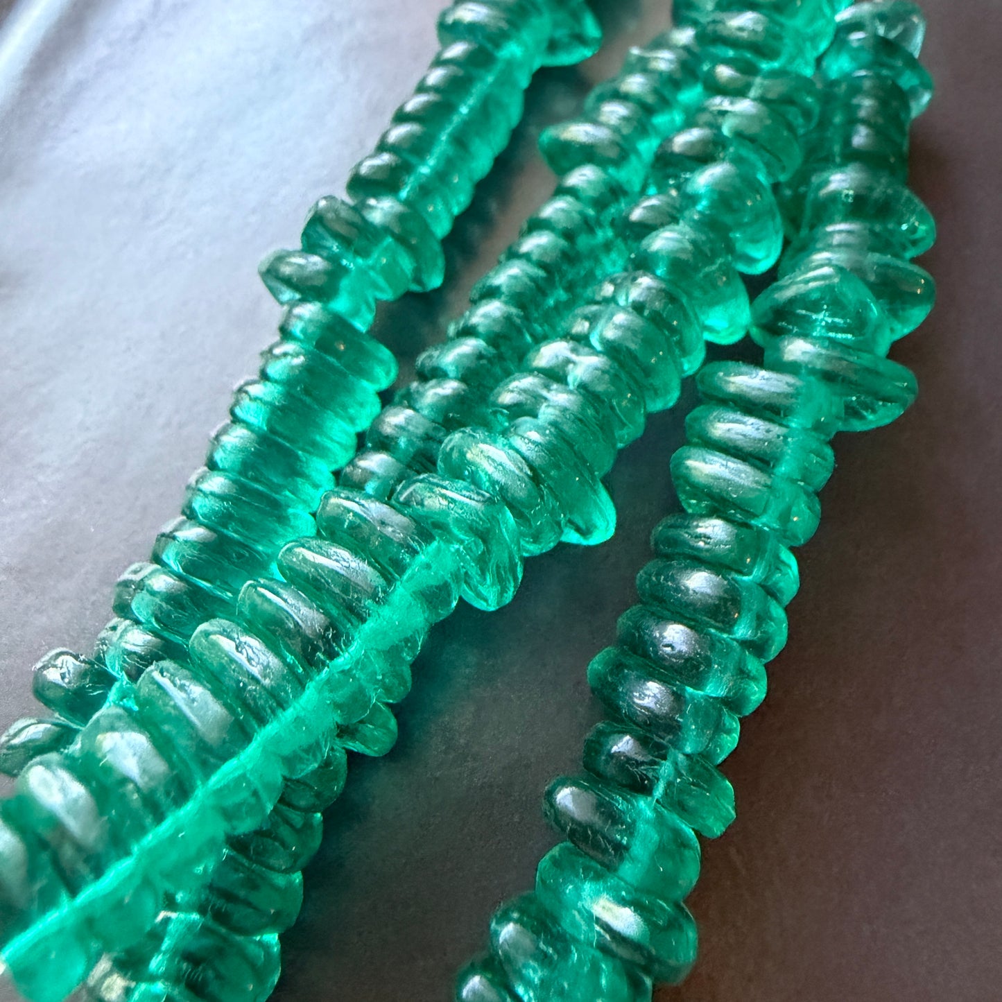 Transparent Medium Emerald Green Leaf