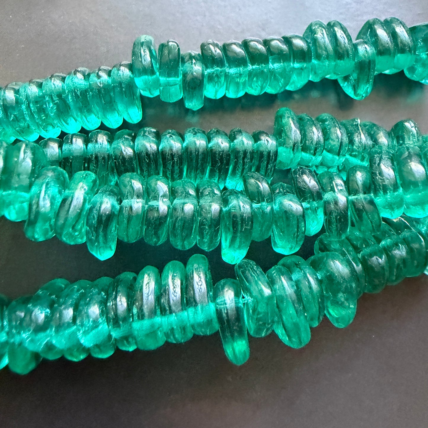 Transparent Medium Emerald Green Leaf