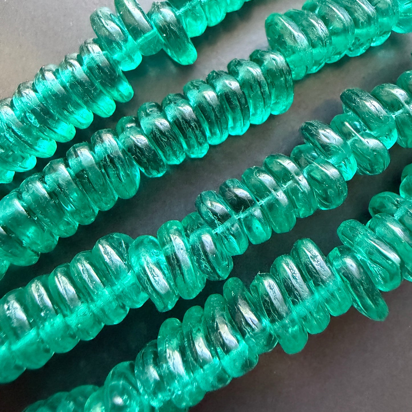 Transparent Medium Emerald Green Leaf