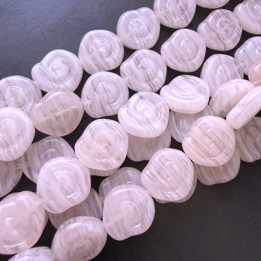 Light Pink/White Snail Shell 12mm