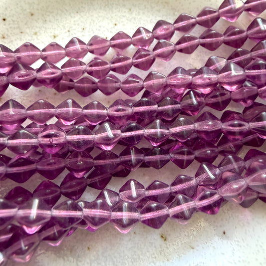 Transparent Amethyst 6mm Bicone