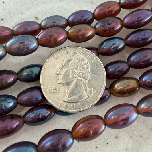 Transparent Dark Topaz Rainbow Iris Oval