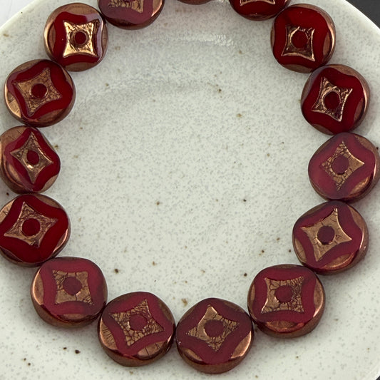 Red/Bronze Diamond Table Cut Disc