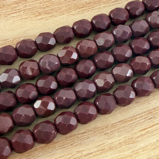 6mm Maroon Fire Polish