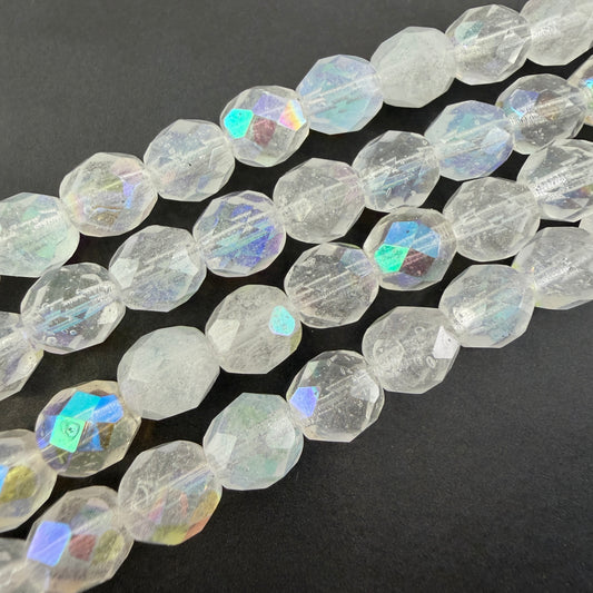 8mm Crystal Opal AB Fire Polish