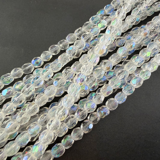 4mm Crystal AB Fire Polish