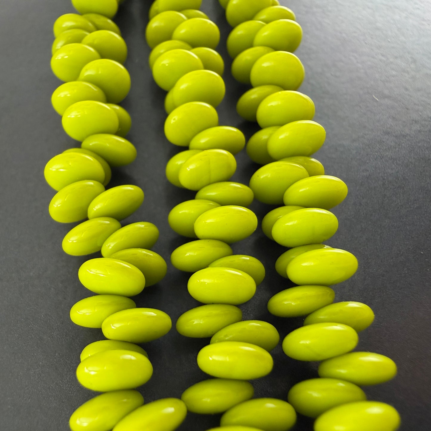 Avocado Lentil Bead, 6mm, 96 Beads