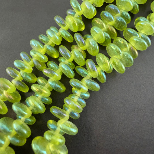 Peridot AB Lentil Bead, 6mm, 96 Beads
