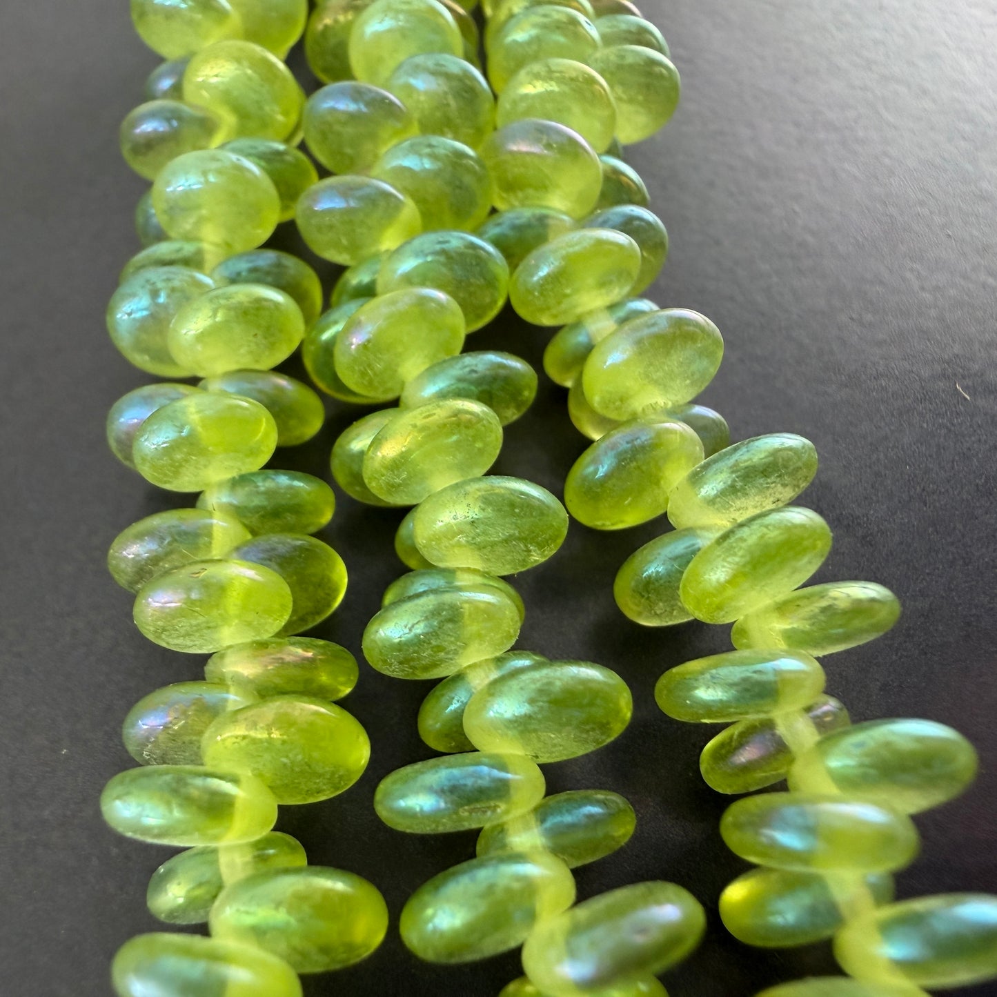 Peridot AB Lentil Bead, 6mm, 96 Beads