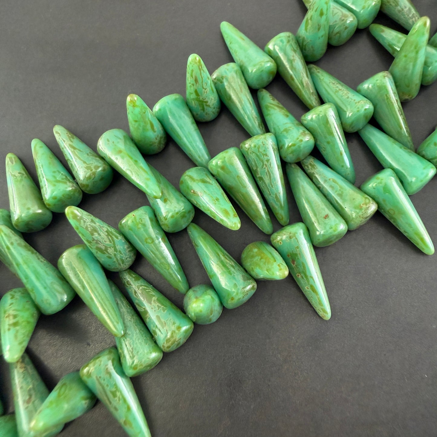 Turquoise Travertine Spike 5mm x 13mm