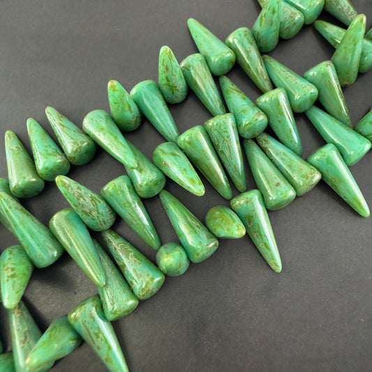 Turquoise Travertine Spike 5mm x 13mm