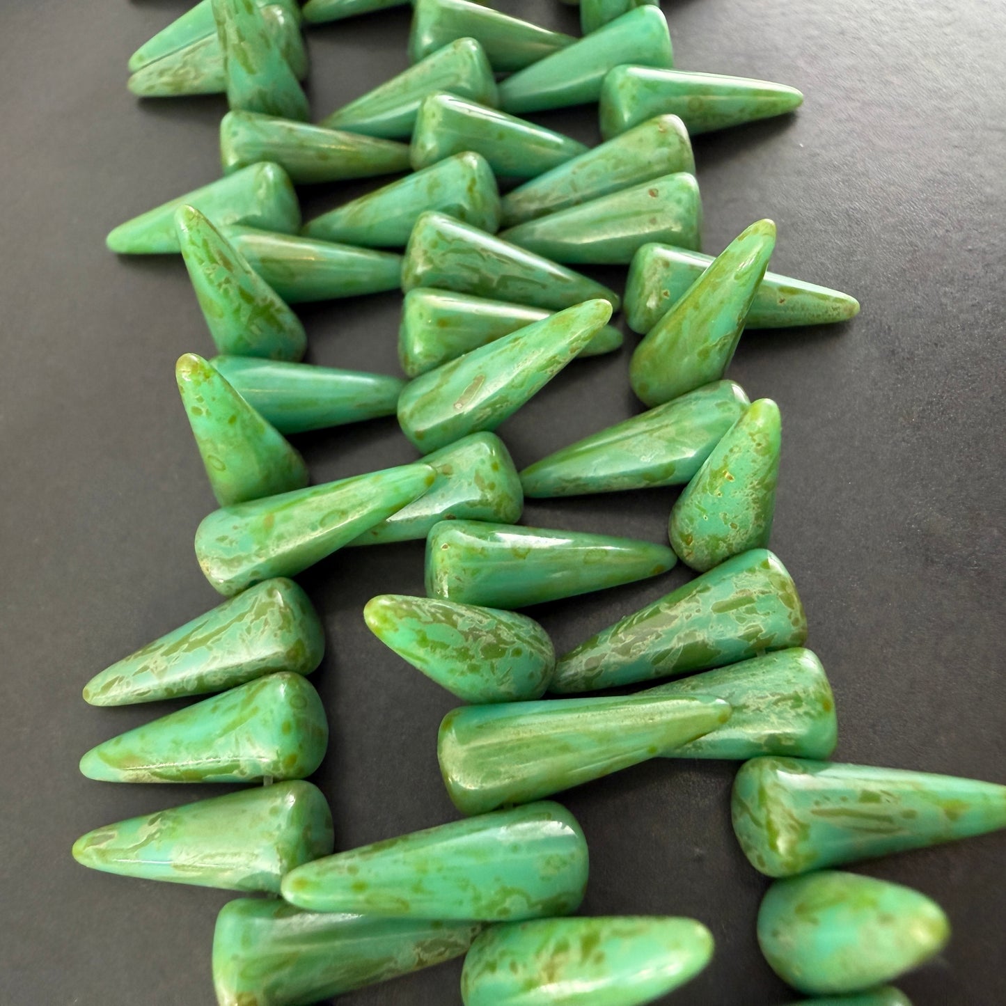 Turquoise Travertine Spike 5mm x 13mm