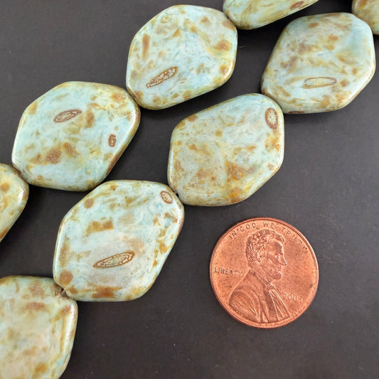 Large Irregular Flat Diamond Sage Travertine