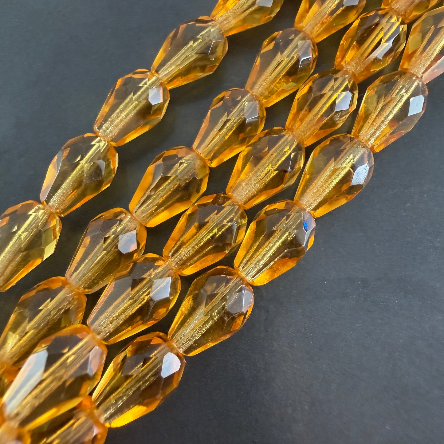 Transparent Topaz Faceted Drop