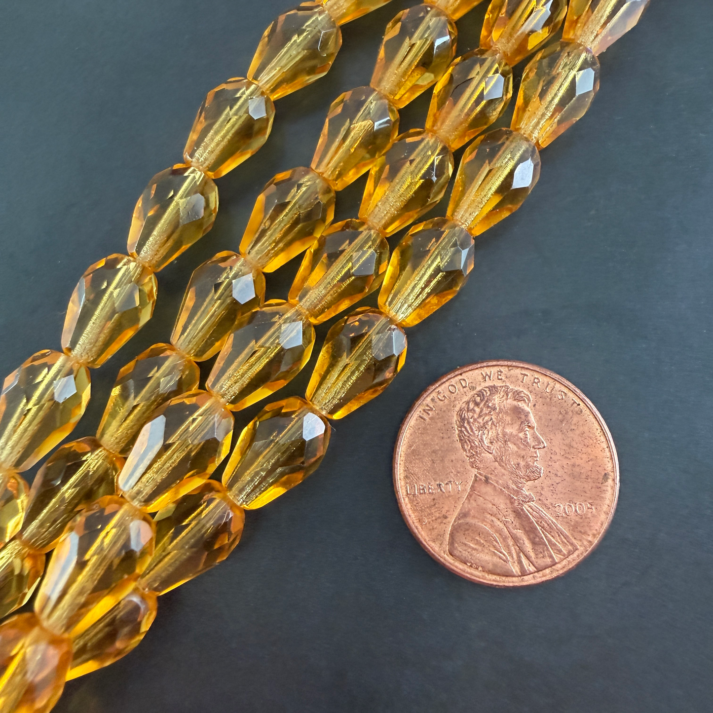Transparent Topaz Faceted Drop