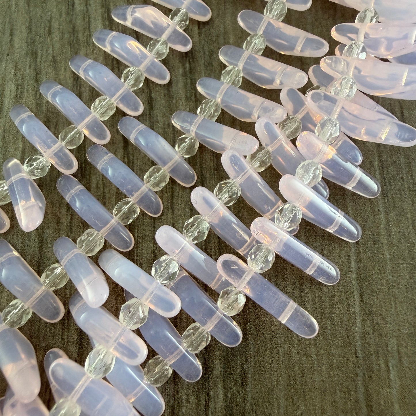Pink Opal Triangle 6mm x 18mm