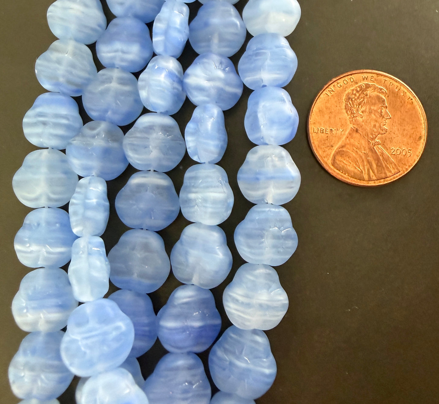 Blue and White Pansy 9mm