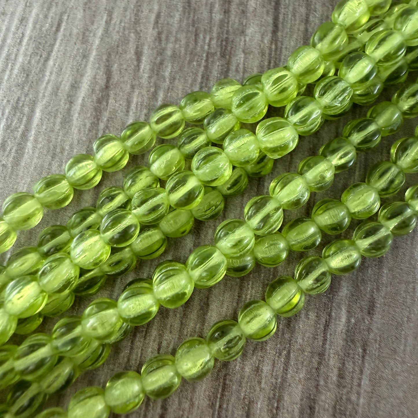 Transparent Peridot Melon 5mm
