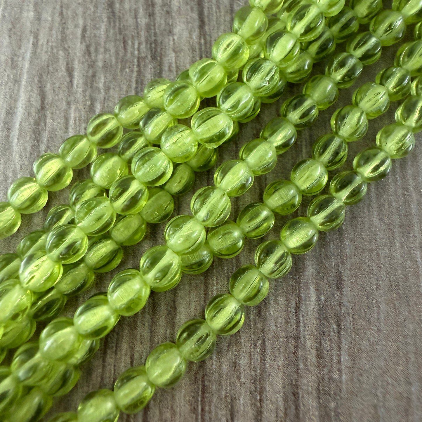 Transparent Peridot Melon 5mm