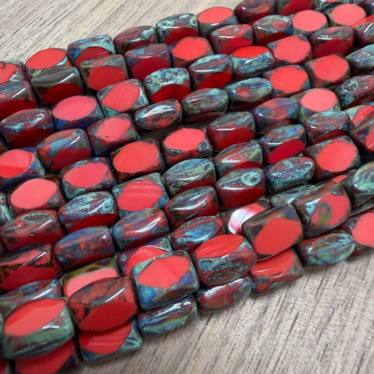 Red Travertine Table Cut Rectangle