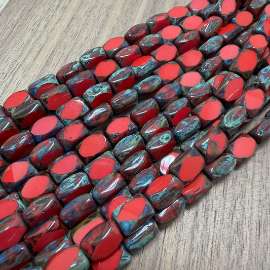 Red Travertine Table Cut Rectangle