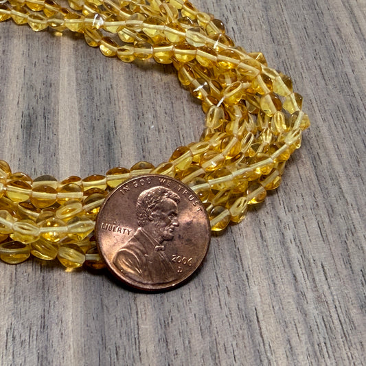 Transparent Topaz Pinch Bead