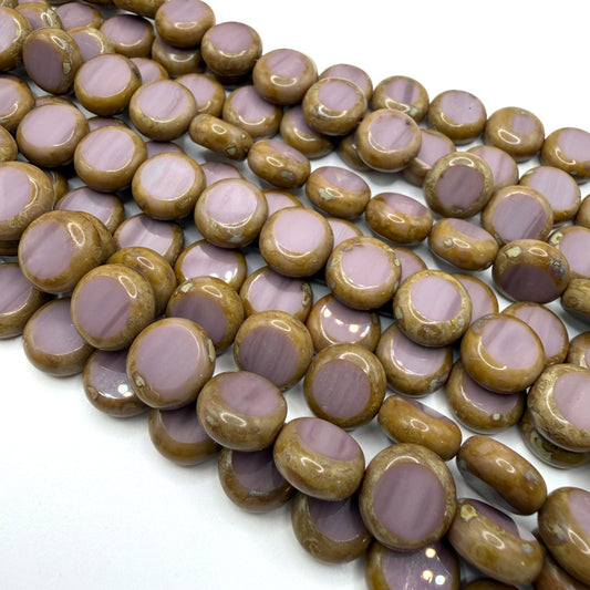 Light Purple Travertine Table Cut Disc